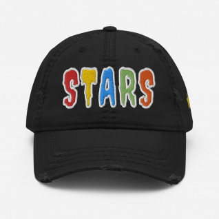 Universal Fit - STARS Over The Head Distressed Hat